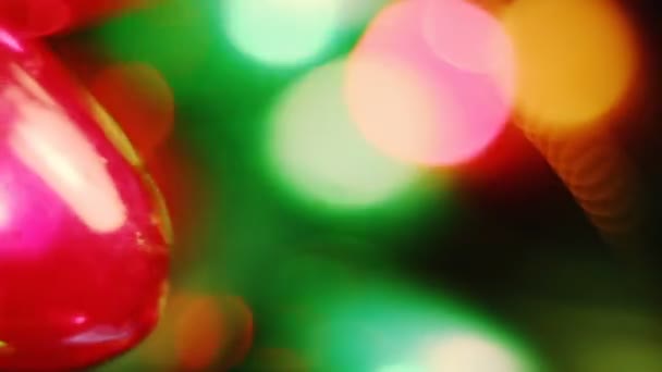 Streszczenie niewyraźne Christmas Lights tło Bokeh — Wideo stockowe