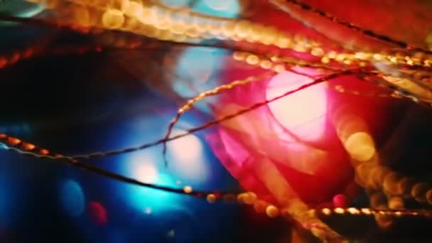 Abstracte wazig Christmas Lights Bokeh achtergrond — Stockvideo