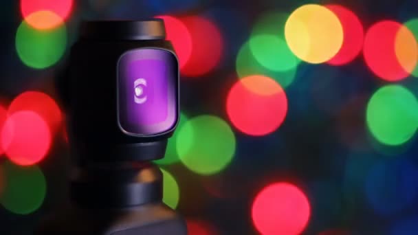 Gimbal camera op de achtergrond bokeh — Stockvideo