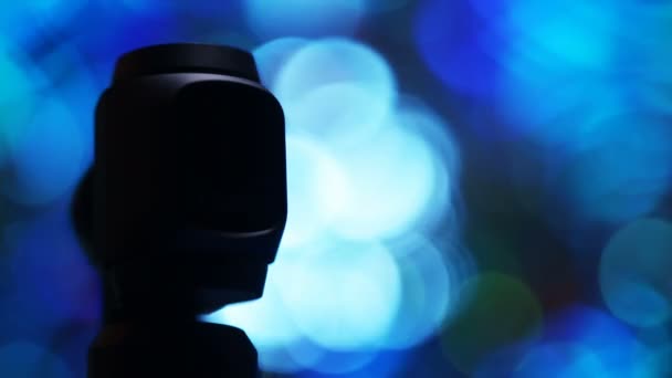 Gimbal camera op de achtergrond bokeh — Stockvideo