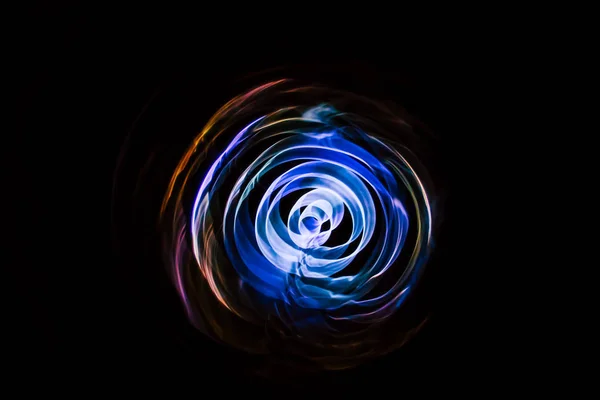 Ondas sonoras no escuro em cores — Fotografia de Stock