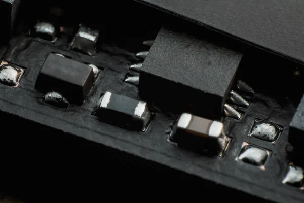 Elektronisch circuit vervagen computer bord — Stockfoto