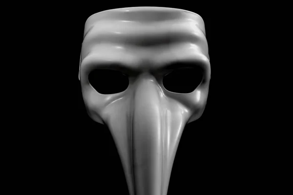 Máscara con la nariz larga se aísla en negro —  Fotos de Stock