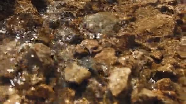 Mountain river water with slow motion — Stock Video