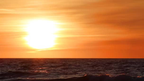 Prachtige Zonsondergang Oostzee Rusland — Stockvideo