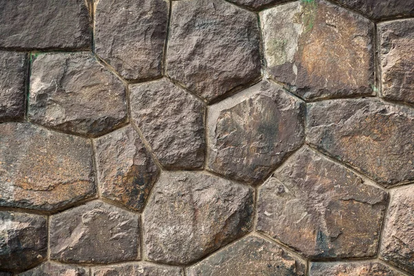 orijinal tarihi proje veya sanatsal tasarım veya dekorasyon için yüz yüze yüksek hassasiyetli duvar ile eski bir duvarda büyük kahverengi taş kayaların sanat arka plan