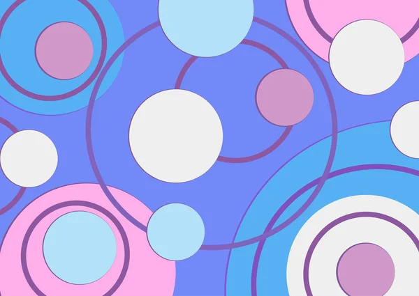円のある抽象的な青の背景。ベクターイラスト ストックベクター