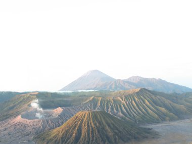 Bromo dağ manzaralı, Bromo Tengger Semeru Milli Parkı, Doğu Java, Endonezya Penanjakan açısından bir aktif yanardağ olduğunu