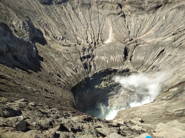 Cratere Del Vulcano Bromo Nel Parco Nazionale Bromo Tengger Semeru — Foto Stock