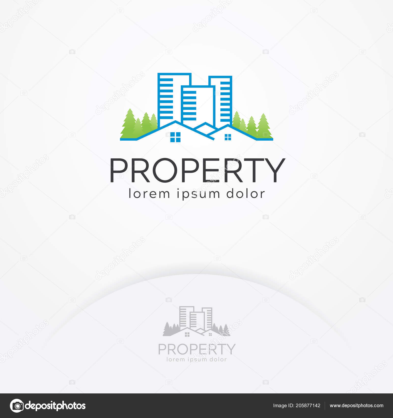 Vector House Tree Logo Home Property Logo Vector Illustration