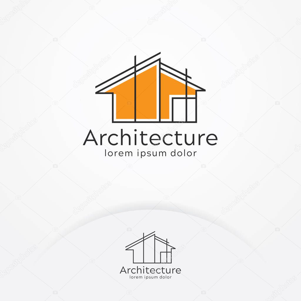 Architecture logo design, Vector construction company brand design template. Architect and Construction vector logo template