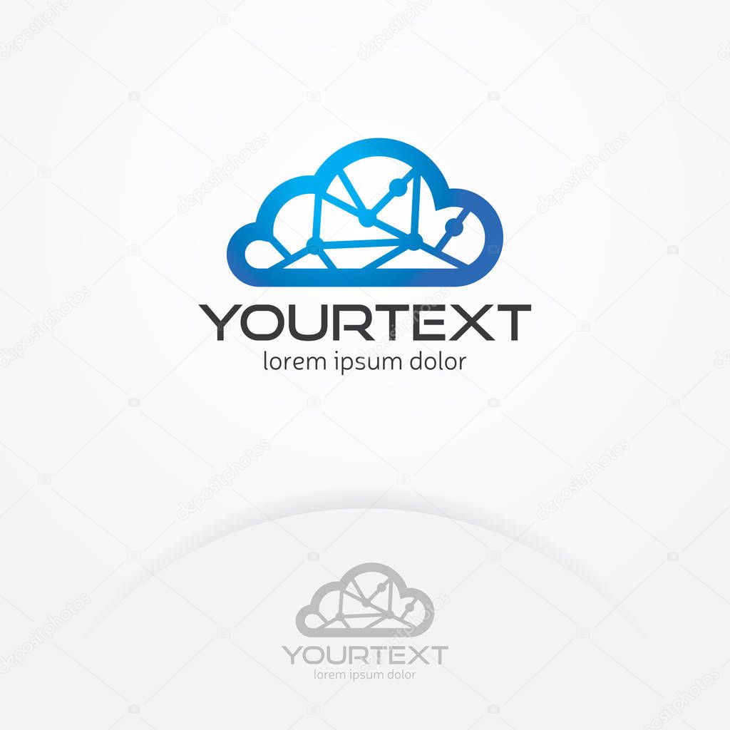 Cloud technology logo, Modern and simple technology logo design. Technology and research logo template