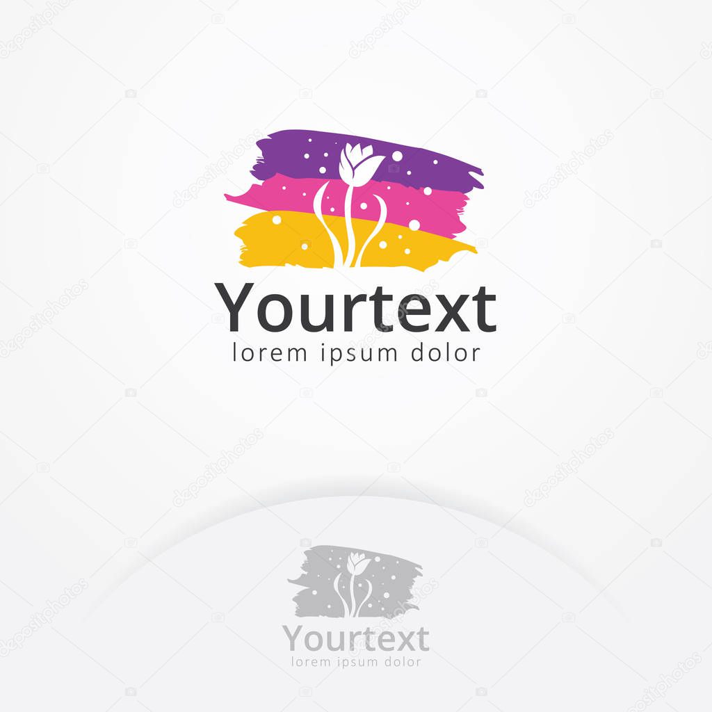 Spring flower logo design. Abstract beautiful flower logo, Symbol of beauty and nature. Vector logo template