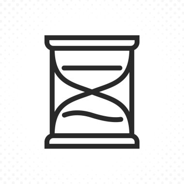 Kum saati simgesi. Son Tarih ve Zamanlayıcı simgesi, kum saati simgesi. Beyaz arka plan üzerinde kum saati simgesi