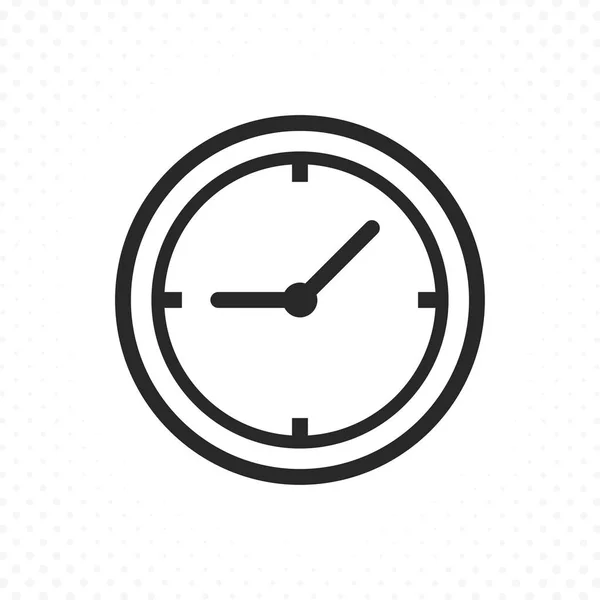 Icône Horloge Icône Horloge Dans Style Ligne Plate Mode Icône — Image vectorielle