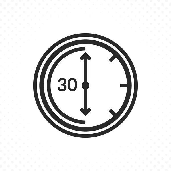 Pictogram Van Countdown Tijd Klok Tijd Vector Pictogram Symbool Van — Stockvector