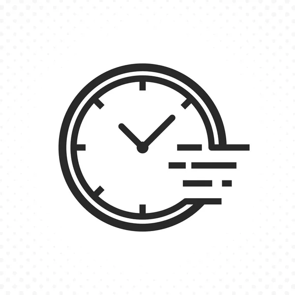 Quick Time Pictogram Tijdsymbool Voor Snel Snel Klokpictogram Efficiëntie Tijdsymbool — Stockvector