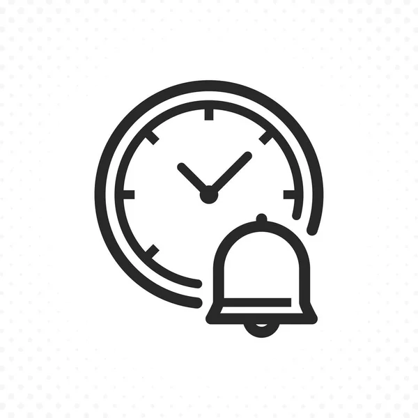 Часы Колокольчик Напоминание Времени Звонящие Часы Иконка Часов Стиле Плоской — стоковый вектор