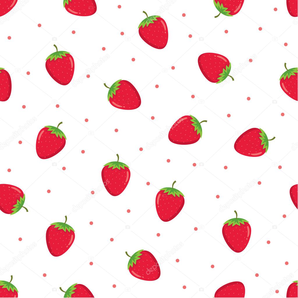 Seamless pattern of Strawberries. Strawberry seamless vector pattern background, Fruit pattern background