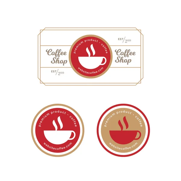 Etykieta Vintage Retro Kawy Znaczek Odznaka Vintage Kawy Etykiety Wektor — Wektor stockowy