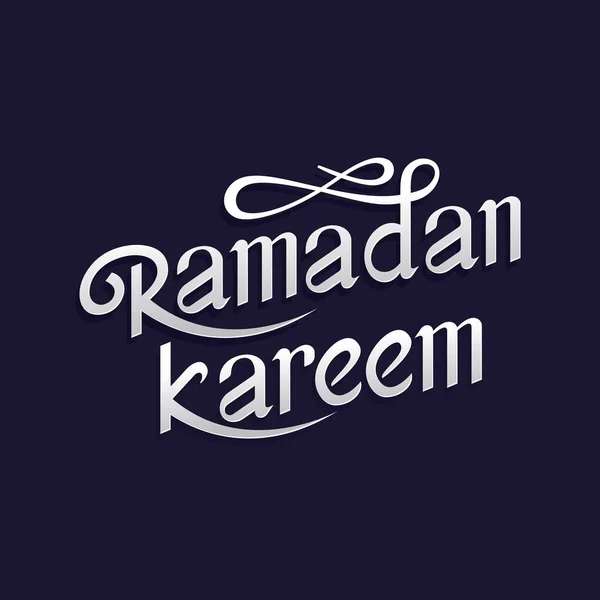 Vektor typografisk illustration av handskriven Ramadan Kareem — Stock vektor