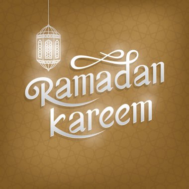 Ramazan Kareem tipografi vektör tasarımı