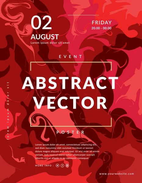 Abstract painting poster template — Stock Vector