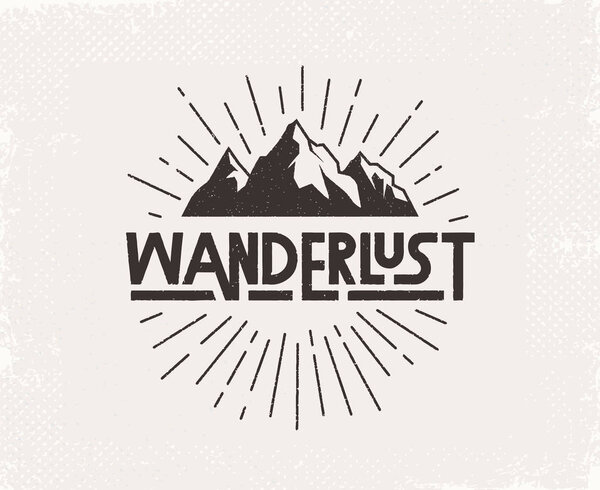 Wanderlust hand written lettering