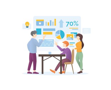 Dijital pazarlama stratejisinin modern tasarım konsepti