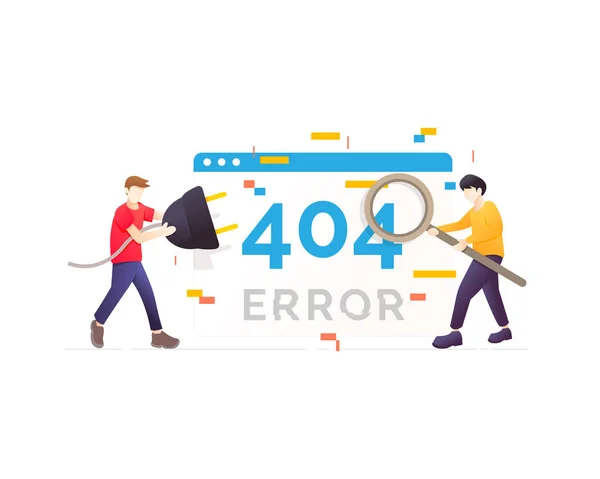 발견되지 않은 404 오류 페이지 — 스톡 벡터