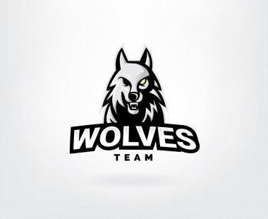 Kurt kafa vektör logo konsepti