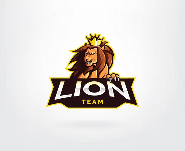 Logotipo de estilo Lion Mascot Sport —  Vetores de Stock
