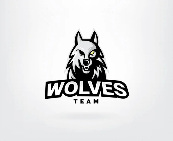 Wolf head vector logo concept — Stock Vector