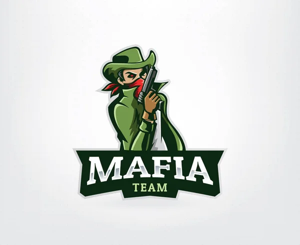 Logo Gangster mascota — Archivo Imágenes Vectoriales