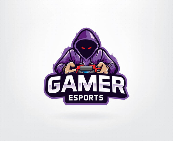 Gamer mascot logo design vector