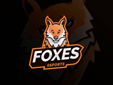 Fox logo maskot spor illüstrasyon