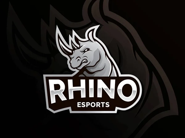 Rhino vector Logo ontwerp — Stockvector