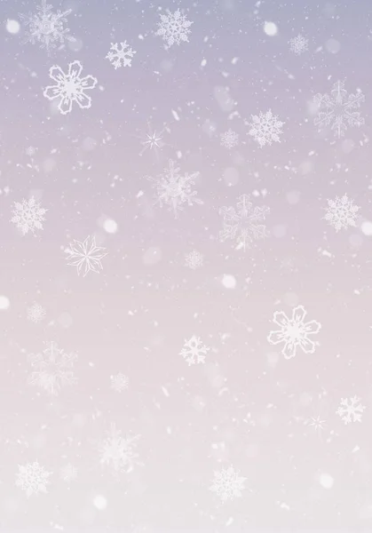 Winter Dancing Snowflakes Bright Background — Stock Photo, Image