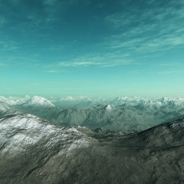 Generado Paisaje Montañas Brumosas Primera Nieve —  Fotos de Stock