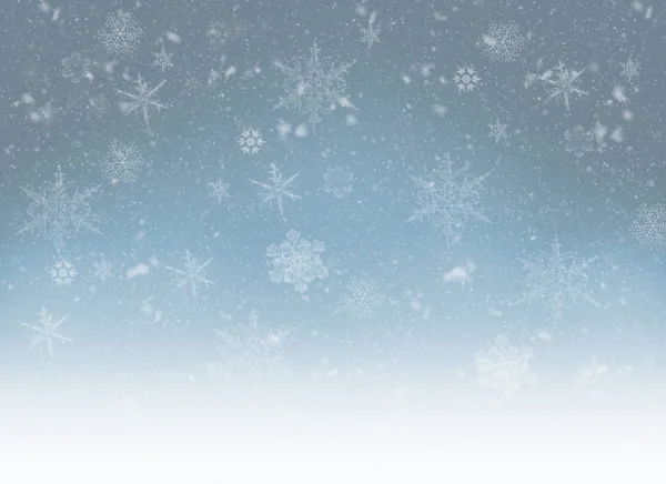 Синий Зимний Фон Снежинками Ваших Собственных Творений — стоковое фото