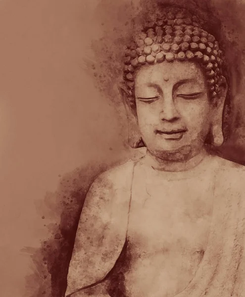 Buddha Illustration Aquarell Bild — Stockfoto