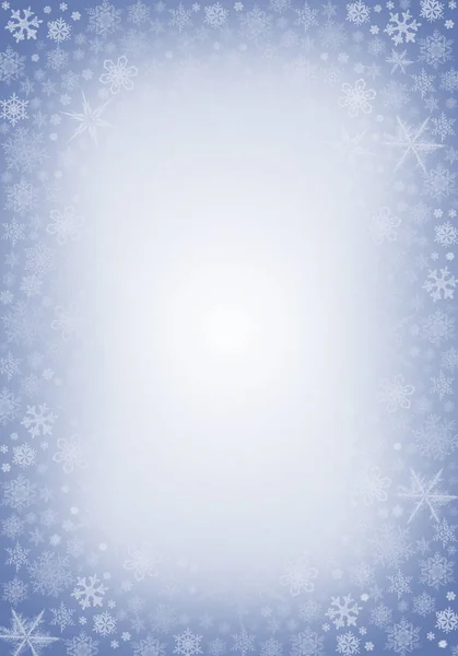 Синий Зимний Фон Снежинками Ваших Собственных Творений — стоковое фото