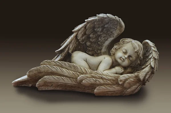 Standbeeld Van Een Schattig Baby Engel Cupido — Stockfoto