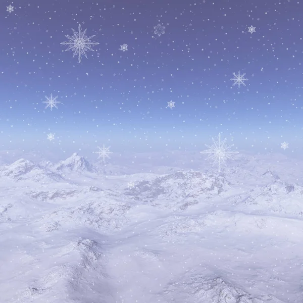 Generado Paisaje Invierno Montañas Brumosas Nieve País Las Maravillas — Foto de Stock