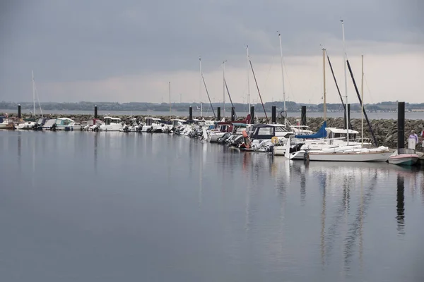 Byn Boltenhagen Tyskland Augusti 2018 Båtar Boltenhagen Östersjön Mecklenburg Vorpommern — Stockfoto