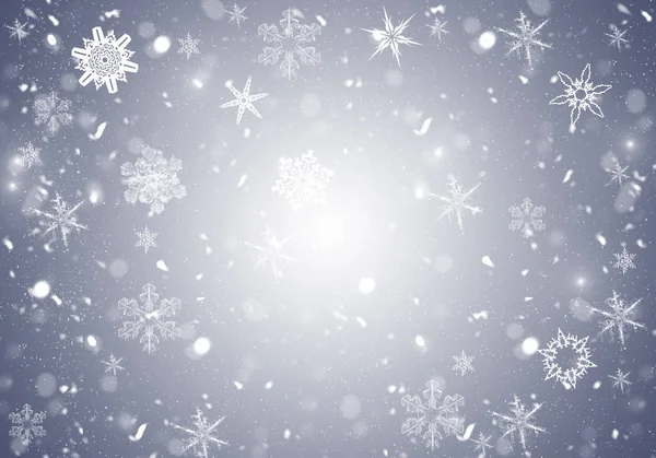 Blue Winter Background Snowflakes Your Own Creations — Stock Photo, Image