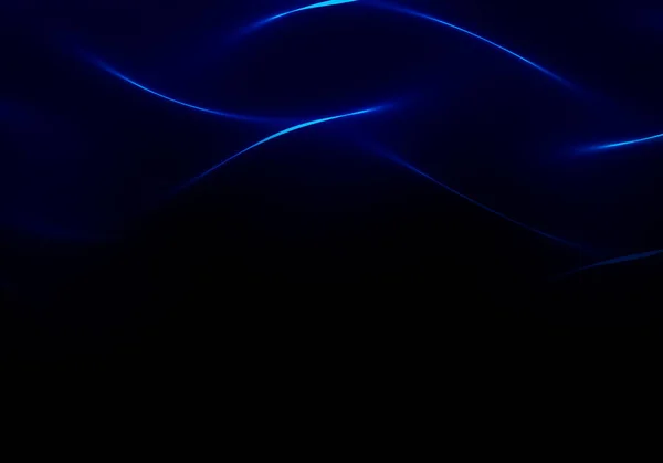 Абстрактный Черный Фон Синими Динамическими Линиями — стоковое фото