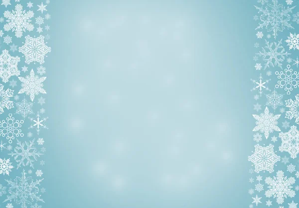 Fondo Invierno Azul Con Copos Nieve Para Sus Propias Creaciones — Foto de Stock