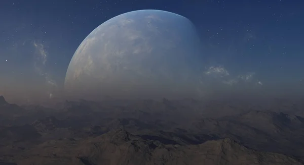 Gerenderde Ruimte Art Alien Planet Fantasy Landschap — Stockfoto