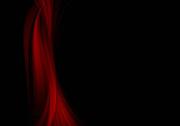 抽象背景波 黑色和红色抽象背景 — 图库照片